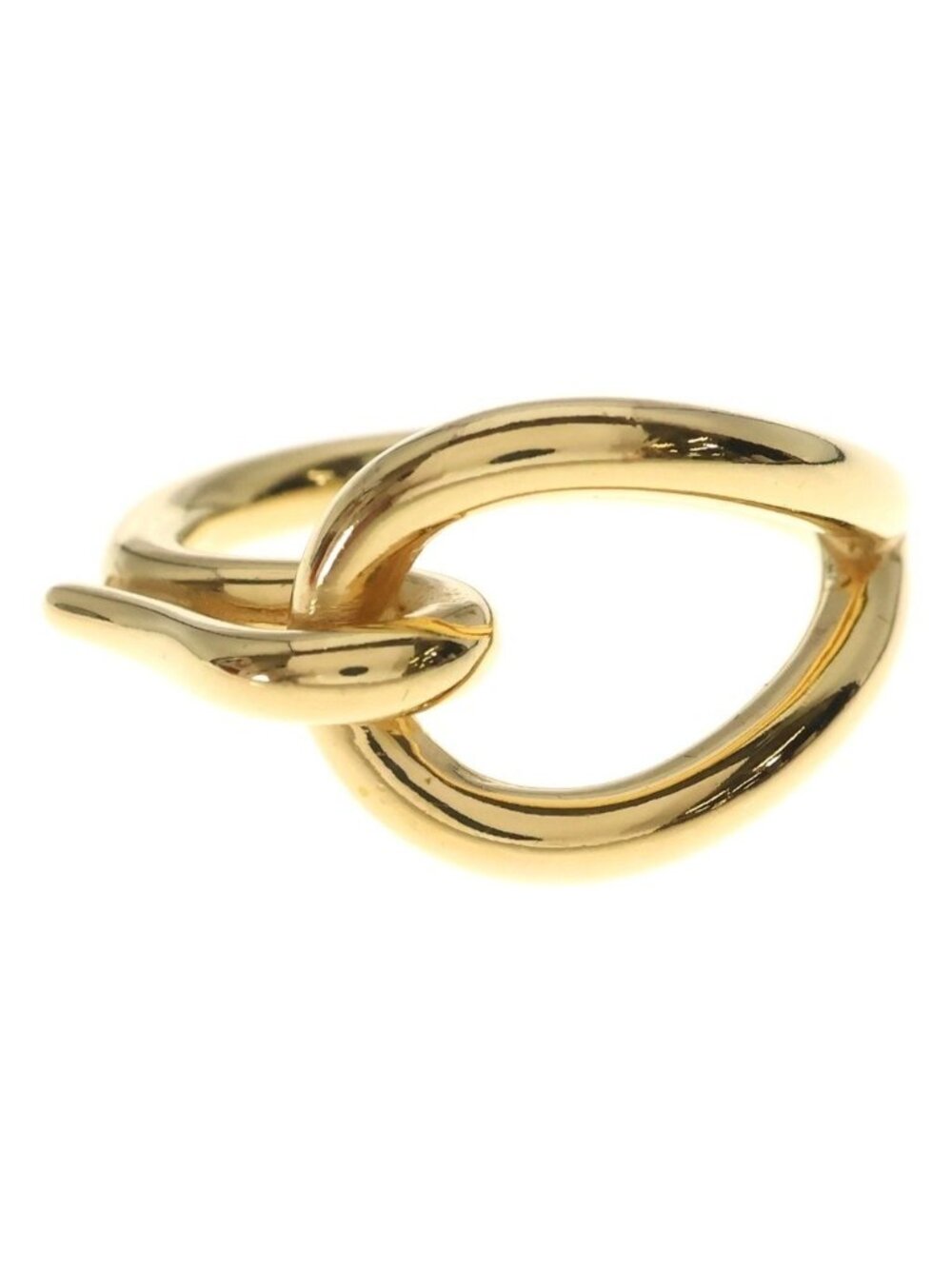 Hermes Jumbo Scarf Ring Gold